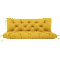 Swing Replacement Cushions with Backrest, Outdoor Swing Cushions 2-3 Seater Waterproof Bench Pad Cushions, Recliner Seat Cushions for,Patio,Backyard (Yellow, 60x40in)