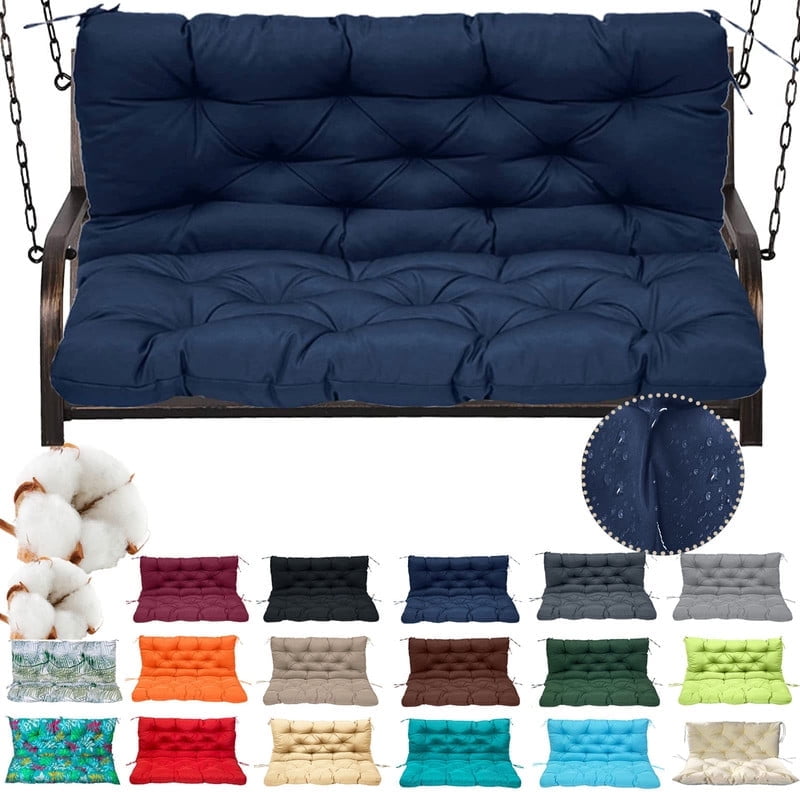 Swing Replacement Cushions with Backrest, Waterproof Porch Swing
