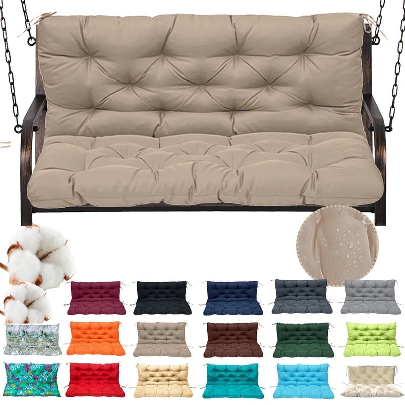 Swing Replacement Cushions with Backrest, Waterproof Porch Swing