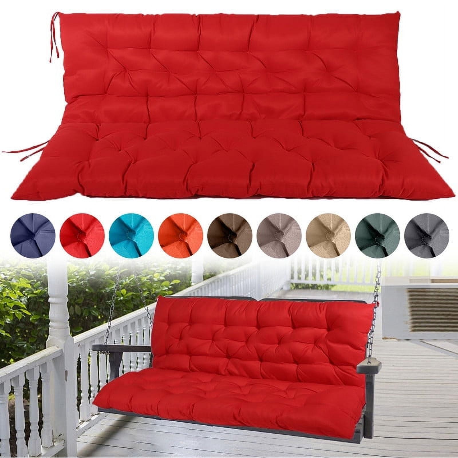 Swing Replacement Cushions,Porch Swing Cushions with Backrest,Outdoor