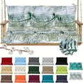 thumbnail image 1 of Swing Replacement Cushions, Swing Cushions 3 Seater Replacement, 2-3 Seater Bench Cushions for Porch Swing Cushions Outdoor, Waterproof Garden Recliner Seat Cushions（Bamboo Leaves 40*60in）, 1 of 6
