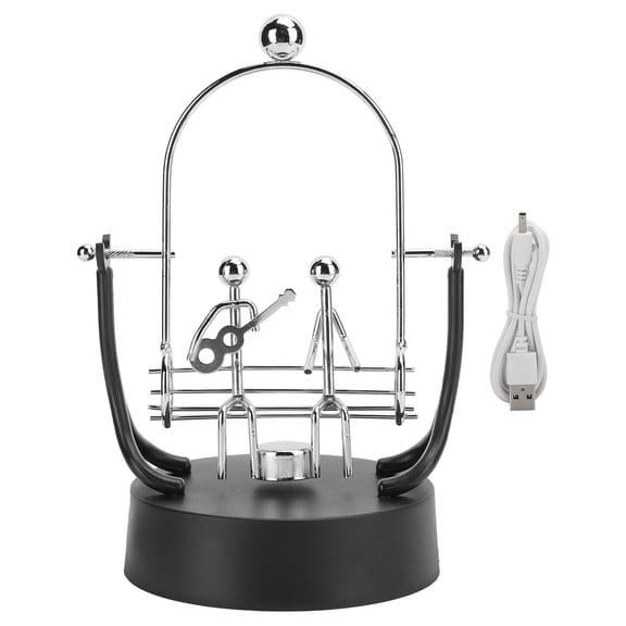 Swing Sculpture Perpetual Motion Balancing Toy Small Figurines Home Desk Decor USB/Battery