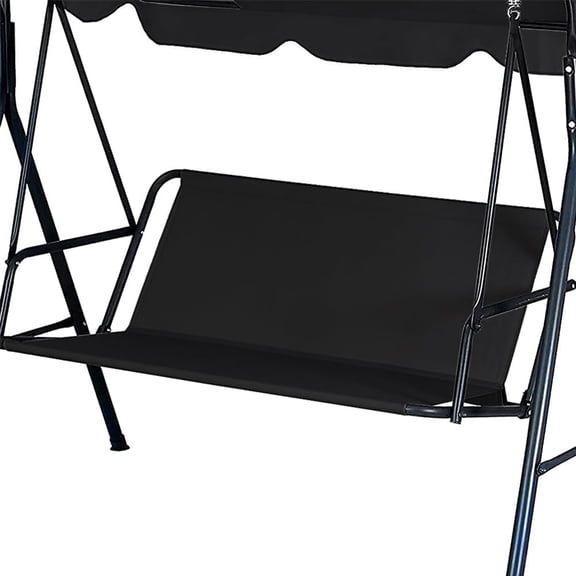 Swing Seat Cover Replacement Swing Chair Bench Cover 600D Thickened Oxford Cloth Porch Patio Cushion Replacement Waterproof for Outdoor Garden Yard Swings Black 58x19.7x19.7in Black DIY