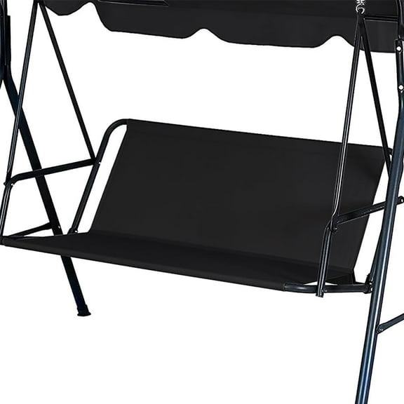 Swing Seat Cover Replacement Swing Chair Bench Cover 600D Thickened Oxford Cloth Waterproof Porch Patio Cushion Replacement for Outdoor Garden Yard Swings Black 54x19.7x19.7in for DIY