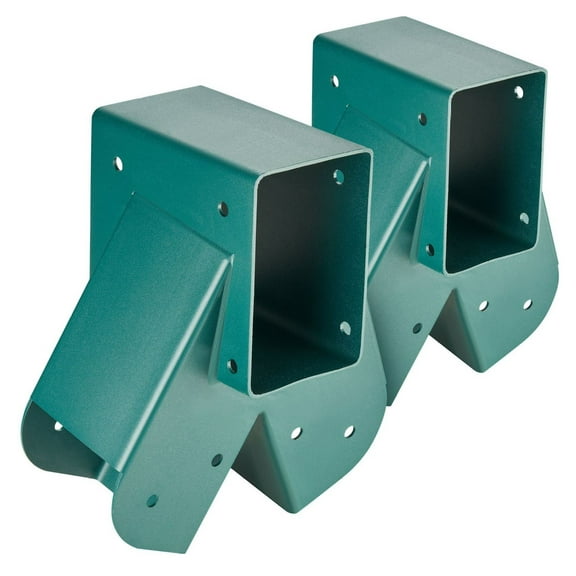 Swing Set Brackets - A-Frame Heavy Duty Carbon Steel Swing Kit for 4x4 & 4x6 Legs, DIY Swing Frame Mount, Playground Hardware, Green (2 Pcs)
