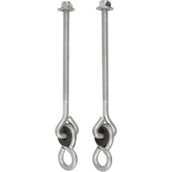 Swing Set Stuff 6" x 3/8" Nylon Bushing Swing Hanger Pair, Black