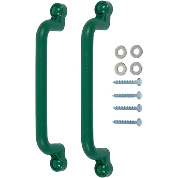 Swing Set Stuff Inc. 13" Playground Handles (Green) and SSS Logo Sticker