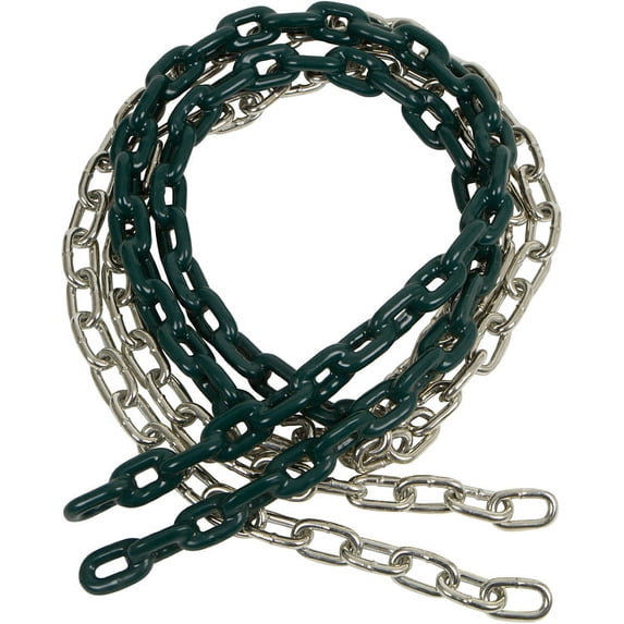 Swing Set Stuff Inc. 8.5 Ft. Coated Trapeze Chain Pair (Green)