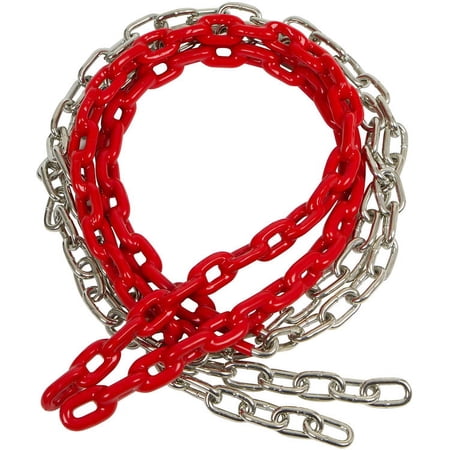 Swing Set Stuff Inc. 8.5 Ft. Coated Trapeze Chain Pair (Red)
