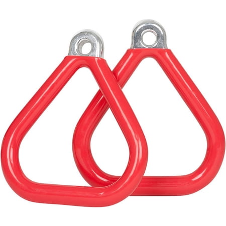 Swing Set Stuff Inc. Commercial Coated Triangle Trapeze Rings (Red)