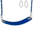 thumbnail image 1 of Swing Set Stuff Inc. Commercial Rubber Belt Seat with 5.5 Ft. Coated Chain (Blue), 1 of 6