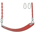 thumbnail image 1 of Swing Set Stuff Inc. Commercial Rubber Belt Seat with 8.5 Ft. Coated Chain (Red), 1 of 6