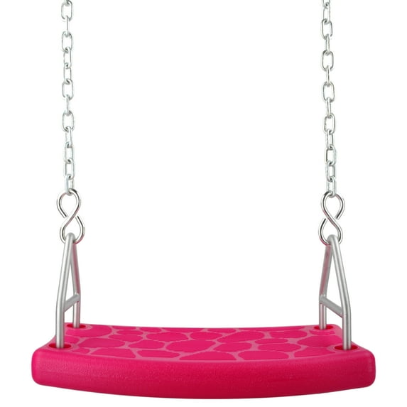 Swing Set Stuff Inc. Flat Seat with 5.5 Ft. Uncoated Chain (Pink) and SSS Logo Sticker