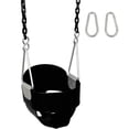 thumbnail image 1 of Swing Set Stuff Inc. Highback Full Bucket (Black) with 8.5 Ft. Coated Chain, 1 of 3