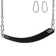 thumbnail image 1 of Swing Set Stuff Inc. Polymer Belt Seat with Chains and Hooks (Black), 1 of 6