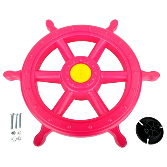 Swing Set Stuff Inc. Ships Wheel (Pink) and SSS Logo Sticker