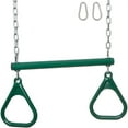 thumbnail image 1 of Swing Set Stuff Inc. Trapeze Bar with Rings and Uncoated Chain (Green), 1 of 5
