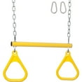 thumbnail image 1 of Swing Set Stuff Inc. Trapeze Bar with Rings and Uncoated Chain (Yellow), 1 of 6