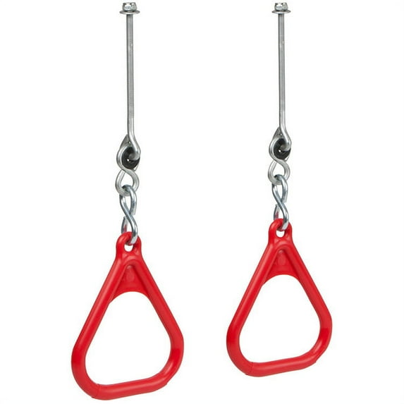 Swing Set Stuff Inc. Trapeze Rings with Swing Hangers (Red)