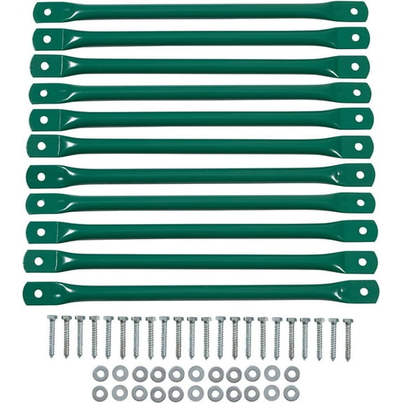 Swing Set Stuff Monkey Bar Kit (Set of 11) with Hardware and SSS Logo Sticker, Green