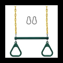 Swing Sets for Backyard-Set Includes 18Inch Trapeze Swing Bar & 48Inch Heavy Duty Chain with Locking Carabiners (Green)