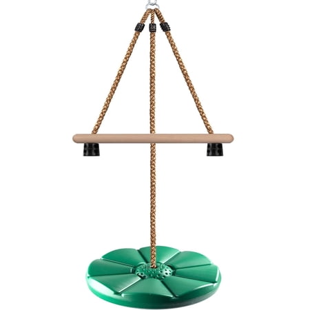 Swing Sets for Outside,3-in-1 Outdoor Swing Tree Swing FifthQuarter Disc Swing with Adjustable Rope and Hanging Bar, Holds up to 300 lbs