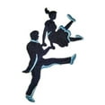 thumbnail image 1 of Swing Silhouette Embroidered Iron on/Sew Patch [6.5" X 3.56"], 1 of 1