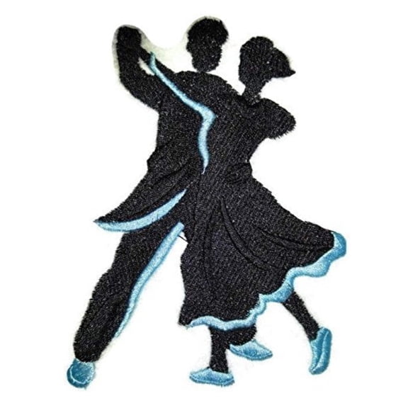 Swing Silhouette Left Posture Embroidered Iron on/Sew patch [5.5x4.1"]