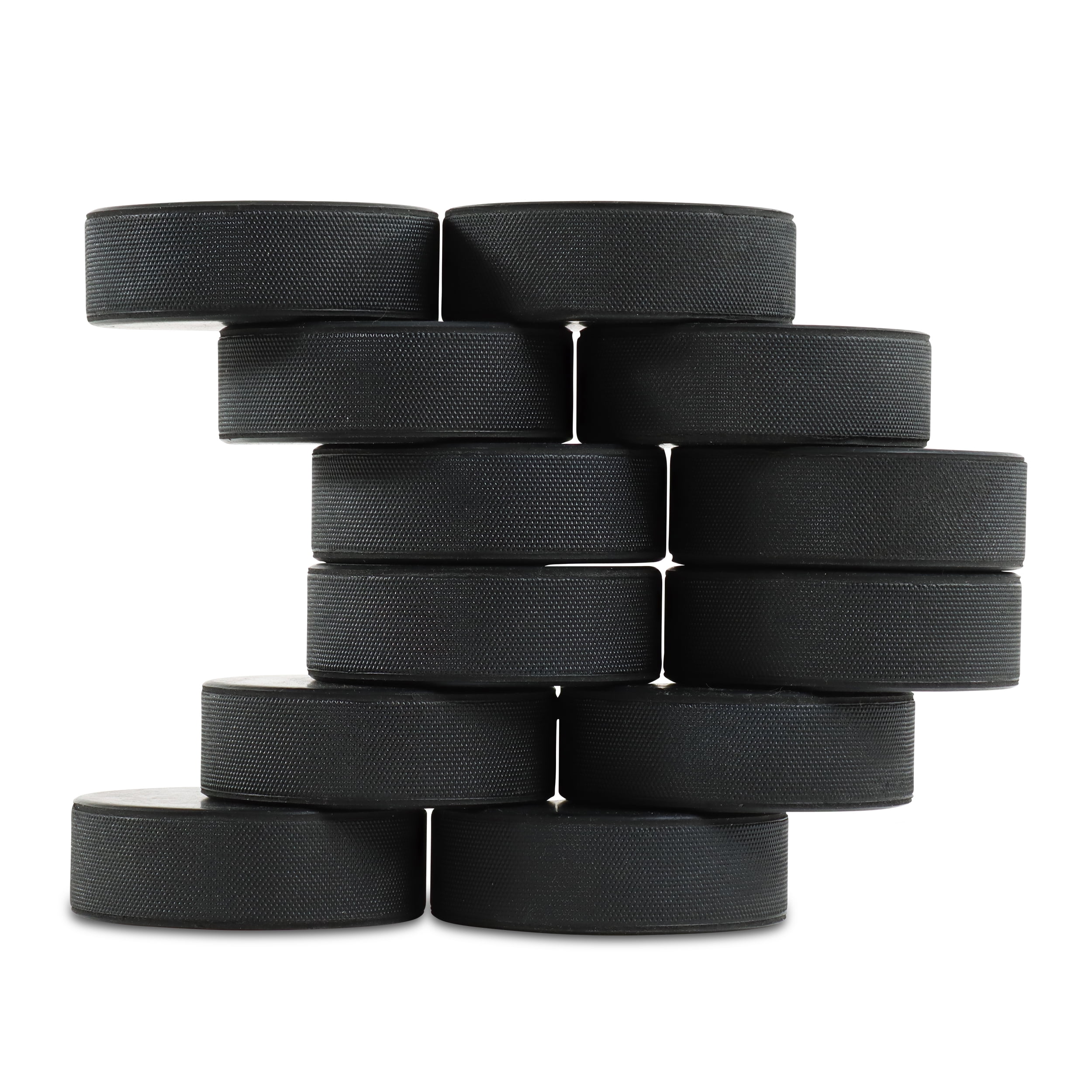 Swing Sports Hockey Pucks Bulk Set 12pk Rubber 6oz Black Hockey Pucks
