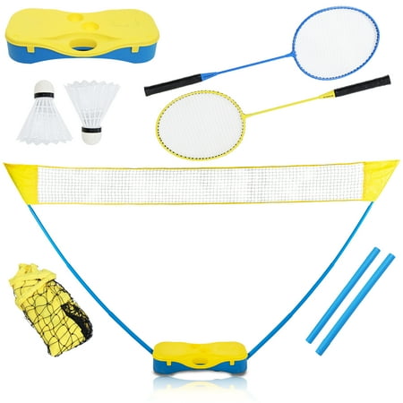 Swing Sports Outdoor Badminton Set - 5ft Standing Net with Birdies and Rackets