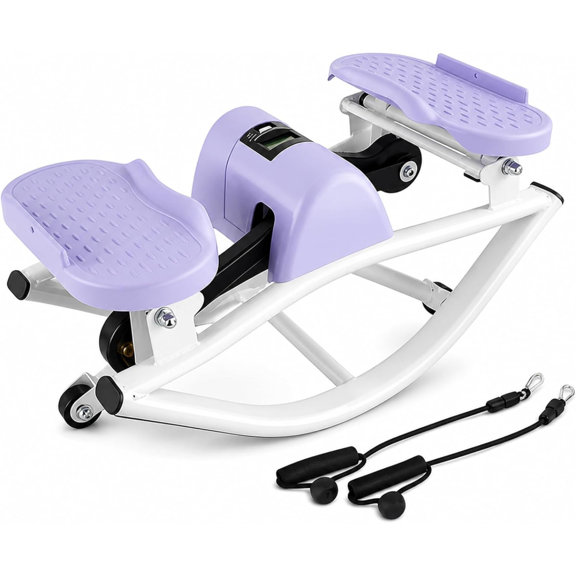 Swing Step Machine Compact Foldable Home Stepper, Quiet Shock-Absorbing Design, for Waist, Hip & Leg Toning
