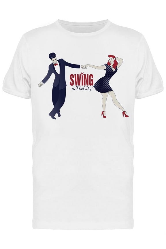 Swing Styled Dance Couple T-Shirt Men -Image by Shutterstock, Male Medium