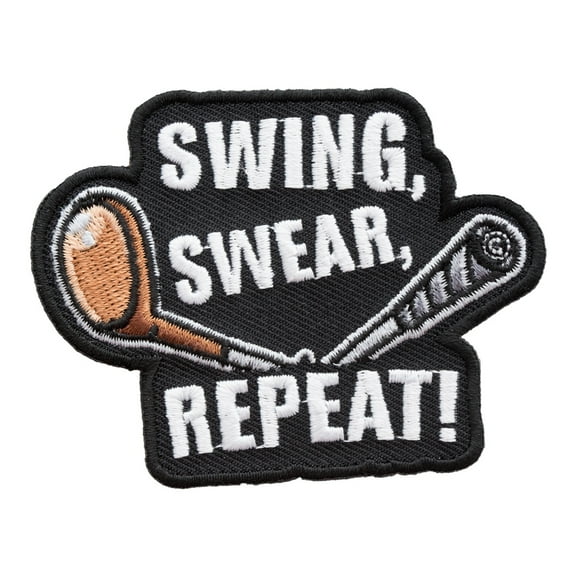 Swing, Swear, Repeat! Golf Club Patch, Fitness Patches