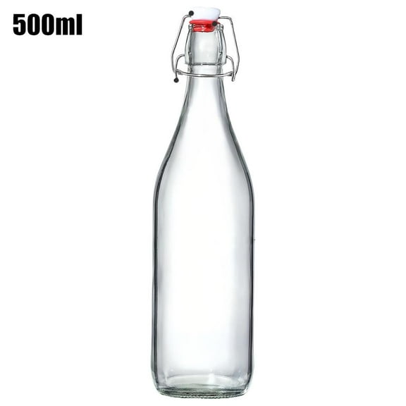 Swing Top Glass Bottles with Airtight Stopper Lids, Flip Top Glass Bottle, Leak Proof Water Bottle, Dishwasher Safe, Clear Swing Top Glass Bottles for Oil Vinegar Beer Water Soda