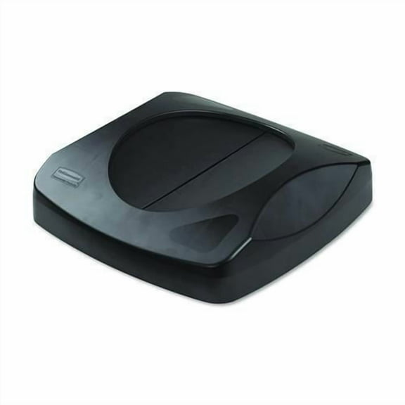 Swing Top Lid For Untouchable Recycling Center, 16" Square, Black | Bundle of 5