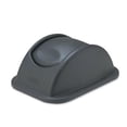 thumbnail image 1 of Swing Top Lid for Seven-Gallon Soft Molded Plastic Wastebasket Black, 1 of 1