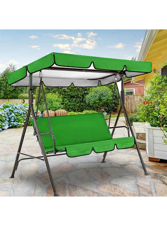 Swing Waterproof Oxford Cloth Canopy, Garden Swing Seat Replacement Canopy, Double Swing Replacement Canopy, Outdoor Patio Ham-mock Swing Seat Cover, 63.96"x44.46"x5.85" Swing Canopy Cover