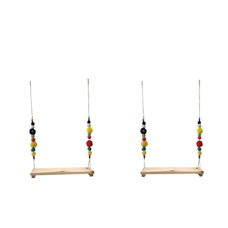 Swing Wooden Perch Toy for Large Birds, Parrots