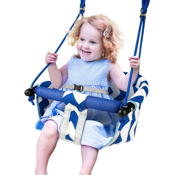 LINXUXIE  Toddler Swing for Kids, Anti-Slip Swing Seat for Indoor&Outdoor, Birthday Gifts for 1 2 3 4 5 6 7 8 Year Old