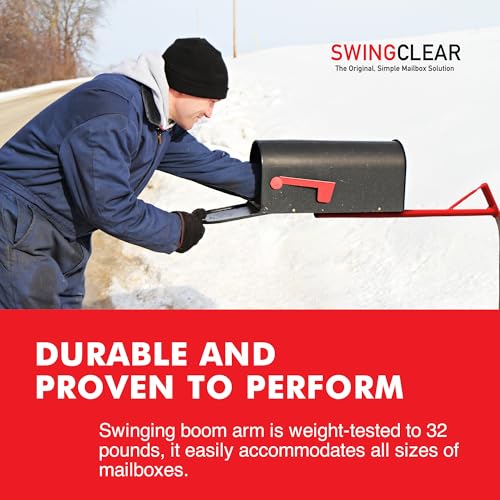 SwingClear, Mailbox Support Post with Swinging Boom Arm, No Dig Mailbox