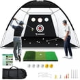 thumbnail image 1 of SwingRex 10x7FT Golf Practice Net with Mat & Target – Backyard Driving & Chipping Aid, 1 of 8