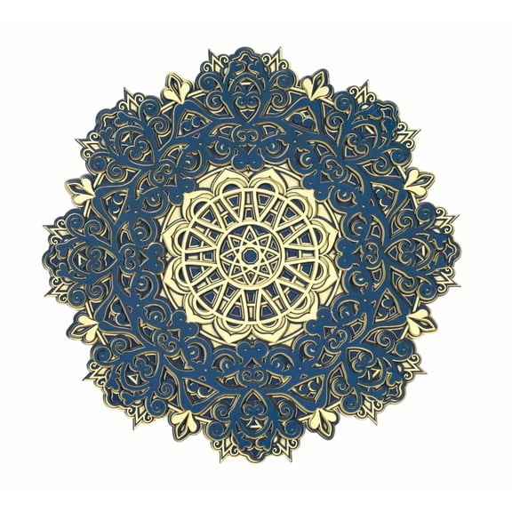 Swingarts Wooden Mandala, 18" x 18", Natural Wood, Handmade Wall Art