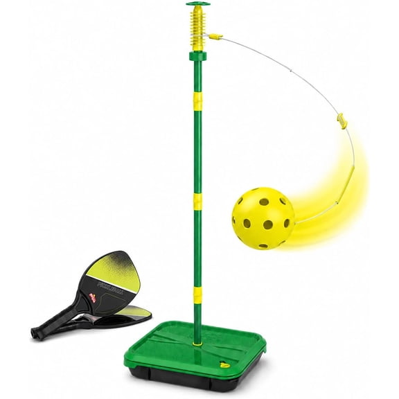 Swingball Pickleball All Surface Portable Game Set, Green and Yellow, Ages 6+