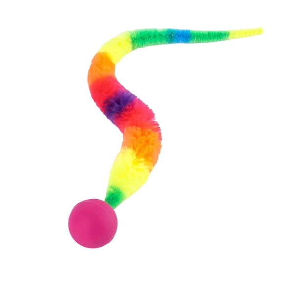 Swinging Cat Toy with Tail Silica Gel Interactive for Cats of All Ages Home Entertainment
