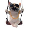 thumbnail image 1 of Swinging Dog Rear View Mirror Accessories For Car,Bulldog Cute Car Rear View Mirror Pendant Accessories Decorations,Frenchie Gifts Suitable For Men And Women-White, 1 of 8