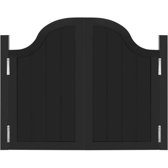 Swinging Door Cafe Doors W39.4xH31.5in Wooden Arched Half Saloon Door with 4 Metal Hinges, Double Entrance Partition for Kitchen Bar Cellar Porch Barn