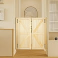 thumbnail image 1 of Swinging Door, Coffee Two-Way Double with Hinges Pine Saloon Doors Interior Door for Doorway Partition Door (31.5" * 35.43" Log Color), 1 of 8