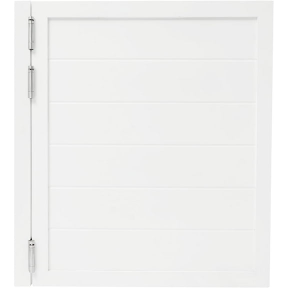 Swinging Door Half Waist Door, Thick Pine Wood Swinging Door with Hinges Hardware, Entrance Counter Door for Hallway Kitchen Doorway Bar, Auto Close (White, 31.5 x 35.4 in)