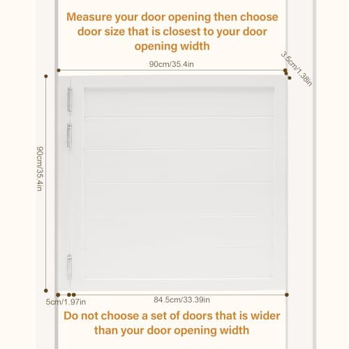 Cafe Doors For 24" Finished Opening, Pine Wood Saloon Door Includes