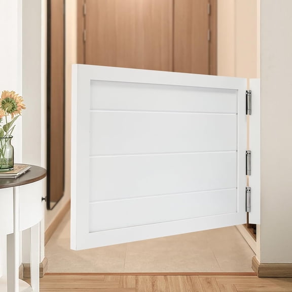 Swinging Doors Cafe Doors, Solid Wood Cafe Saloon Door Half Door, Interior Wood Door Swing Door for Hallway Kitchen Bar Pub Entrance Partition, 35.4" x 23.6" Single Dutch Door with 3 Spring Hinges